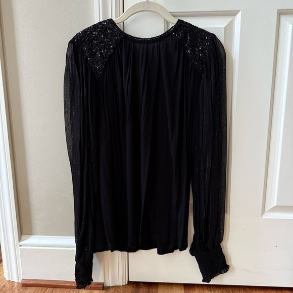 BI-nk Tops - BI-nk Sequined Embellished Blouse, Size Medium